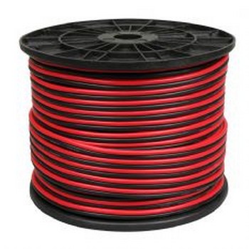 Luidsprekersnoer 2x0,35 rood/zwart per 100m