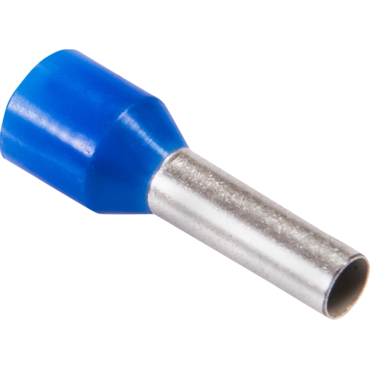 Adereindhuls 2,5qmm, 8mm geisoleerd blauw (per 500)