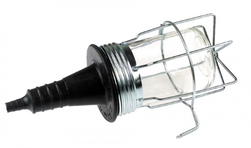 HELAFLUX looplamp 60 Watt 0,7m spiraalsnoer H03VV-F 2x0,75 zwart