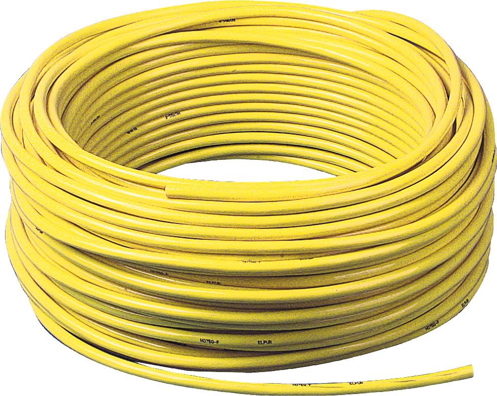 Pur kabel 3 x 2,5 ring 100 geel